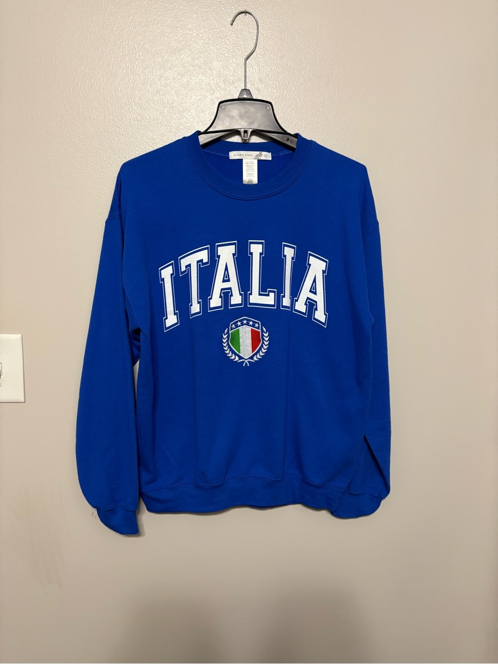NWOT Italia Crewneck Sweatshirt - Blue
